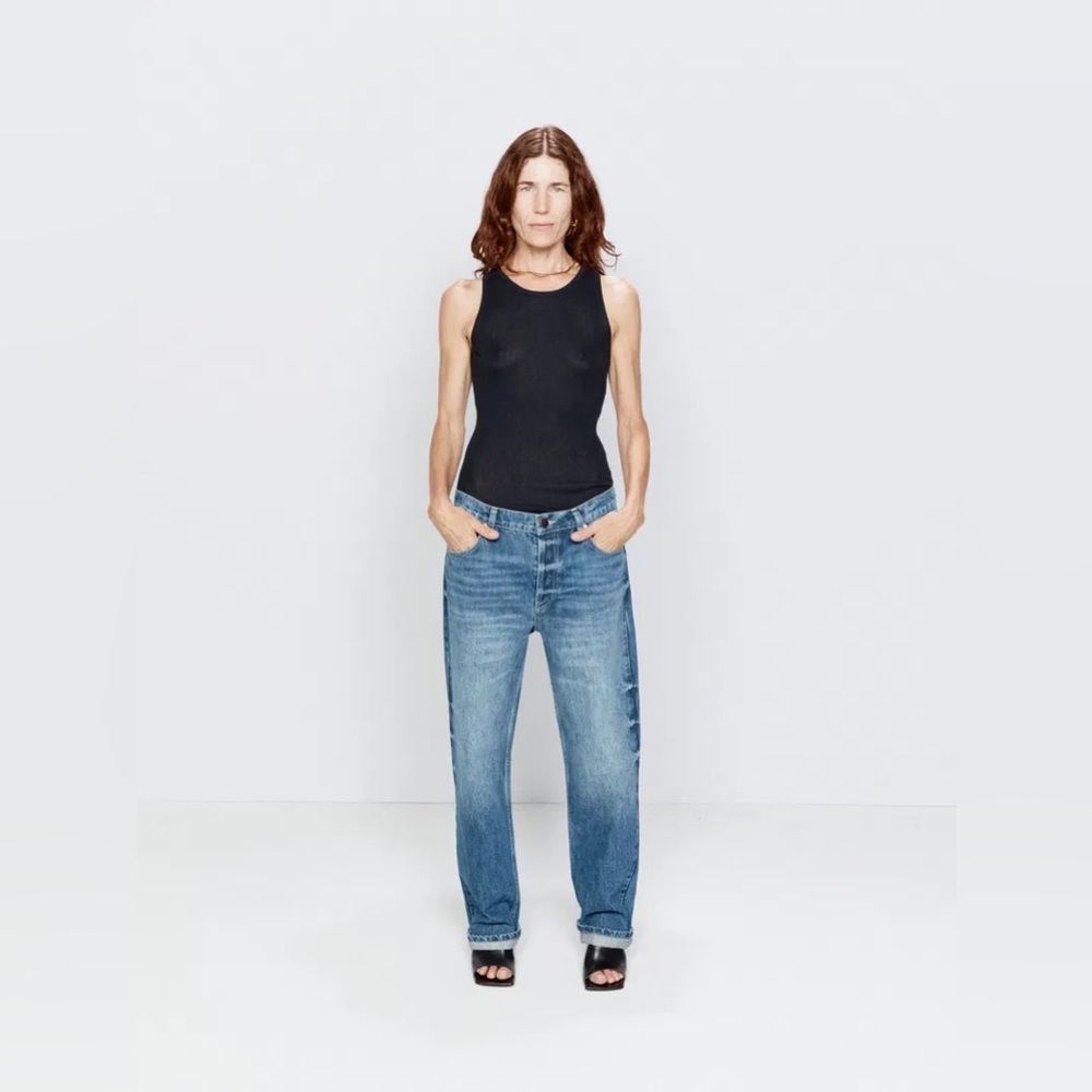 RAEY 31" Dad Organic-Cotton Blend Boyfriend Jeans